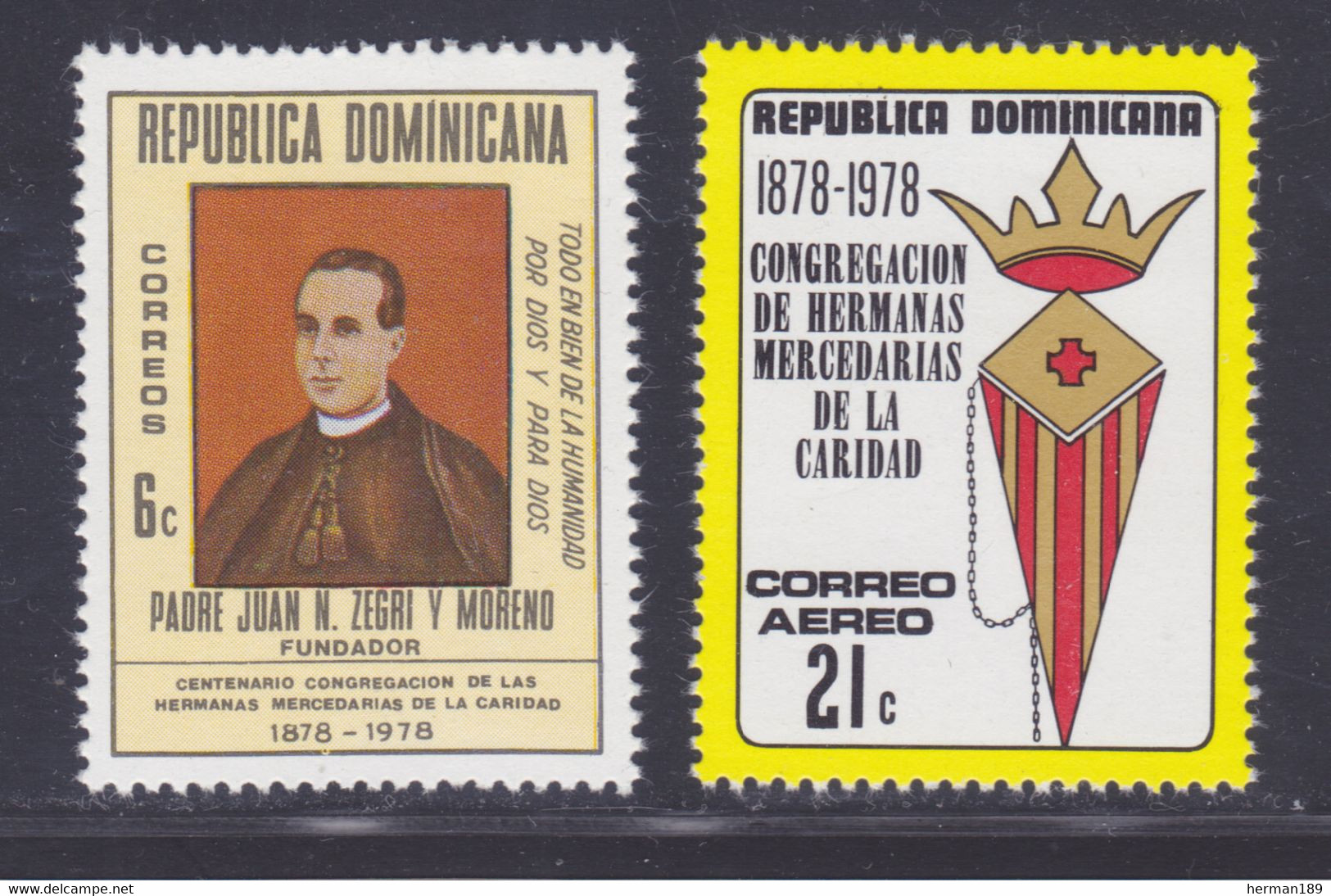 DOMINICAINE N°  823 & A316 ** MNH Neufs Sans Charnière, TB (d0504) Congrégation De La Charité - 1978 - Dominican Republic