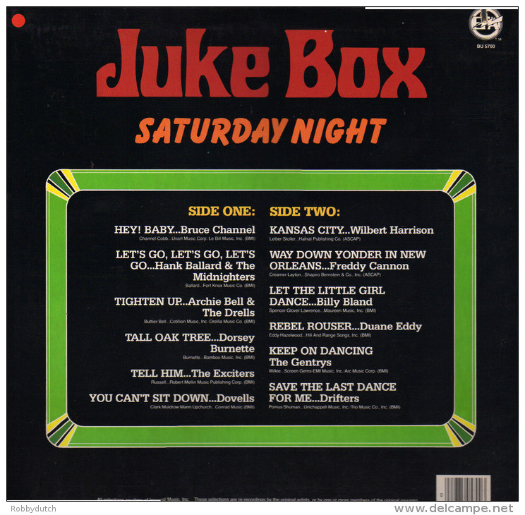 * LP *  JUKEBOX SATURDAY NIGHT - VARIOUS ARTISTS (USA 1983 EX-!!!) - Compilaties