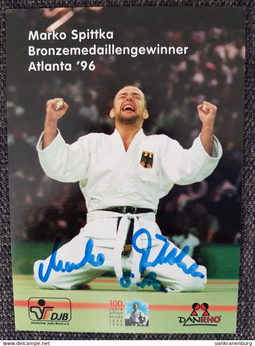 Kaart Marko Spittka - Judo - Germany - Original Signed - BRONZE Olympics - Artes Marciales