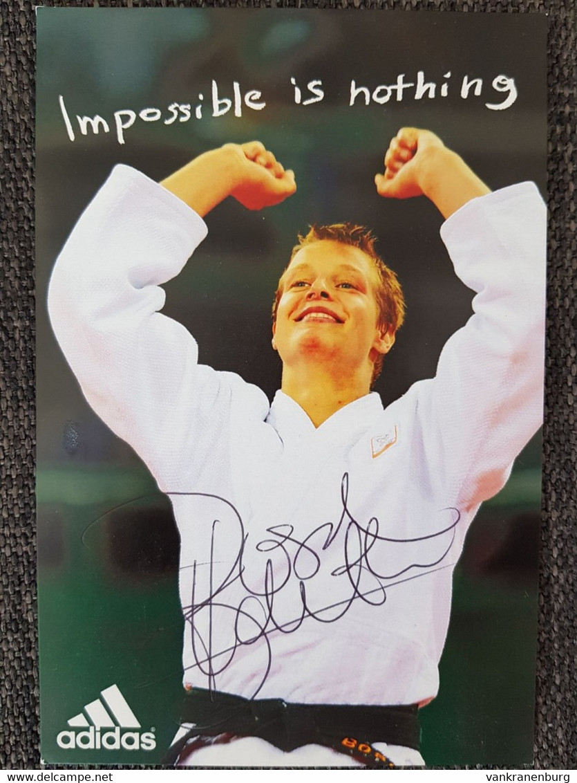 Kaart Edith Bosch - Judo - Adidas - Netherlands - Original Signed - SILVER Olympics - Artes Marciales