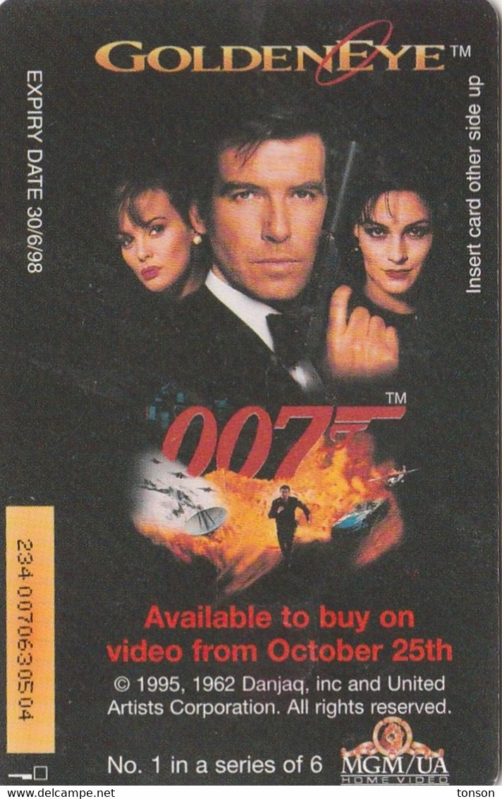 UK, BCC-029, Goldeneye 1, 007 James Bond, 2 Scans. - BT General