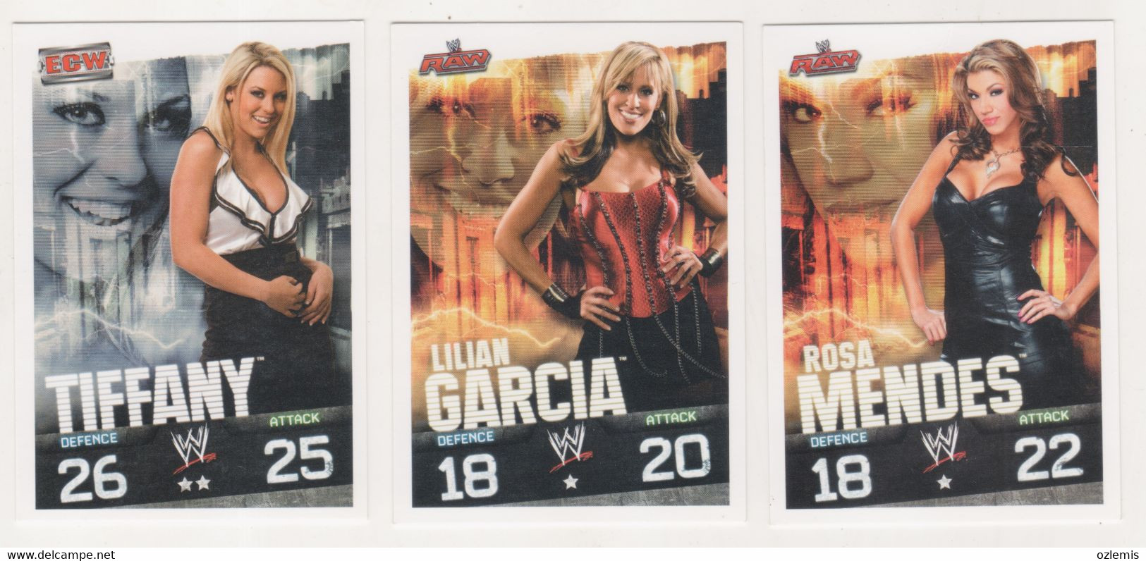 WRESTLING CATCH ,TOPPS SLAM ATTAX EVOLUTION TRADING CARD GAME ,TIFFANY,GARCIA,MENDES - Trading Cards