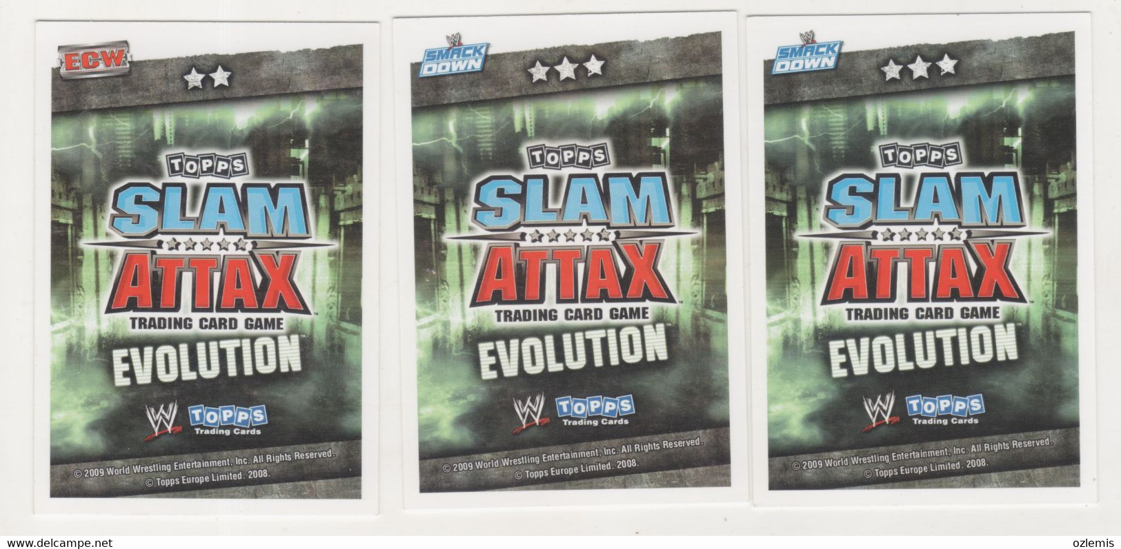 WRESTLING CATCH ,TOPPS SLAM ATTAX EVOLUTION TRADING CARD GAME ,BELLA,NATALYA,MARIA - Trading Cards