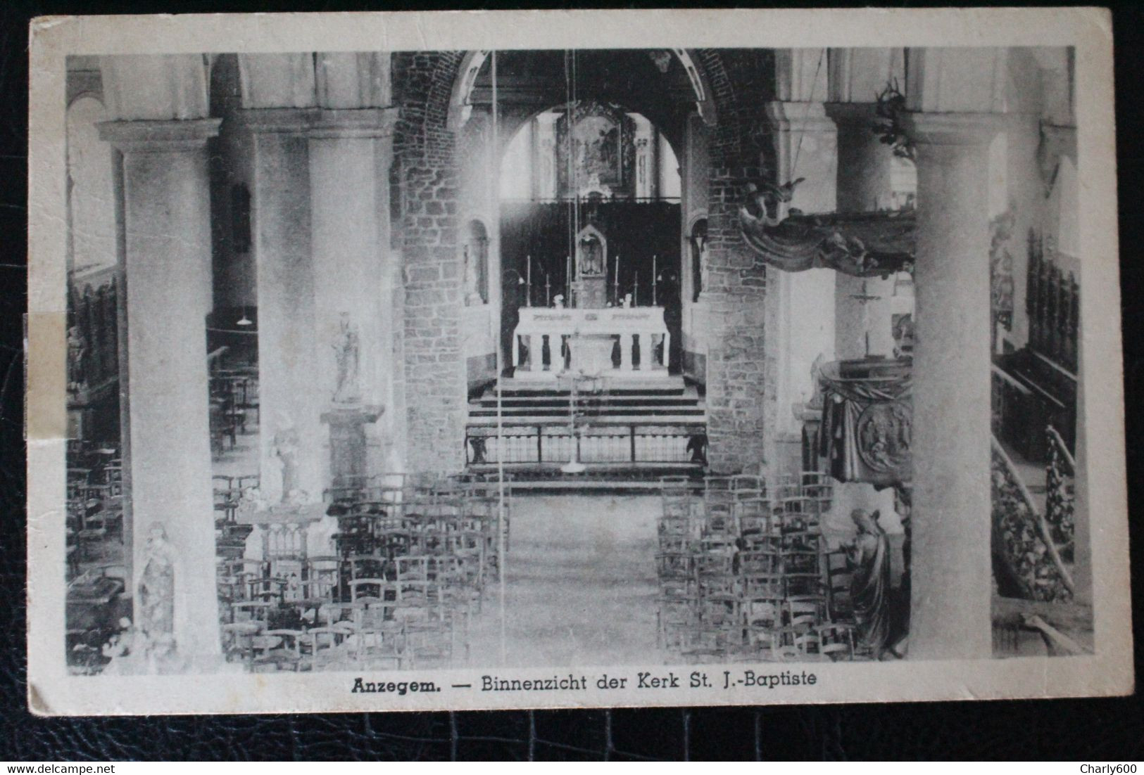 ANZEGEM - Binnenzicht Der Kerk St J-Baptiste - 1948 - Anzegem