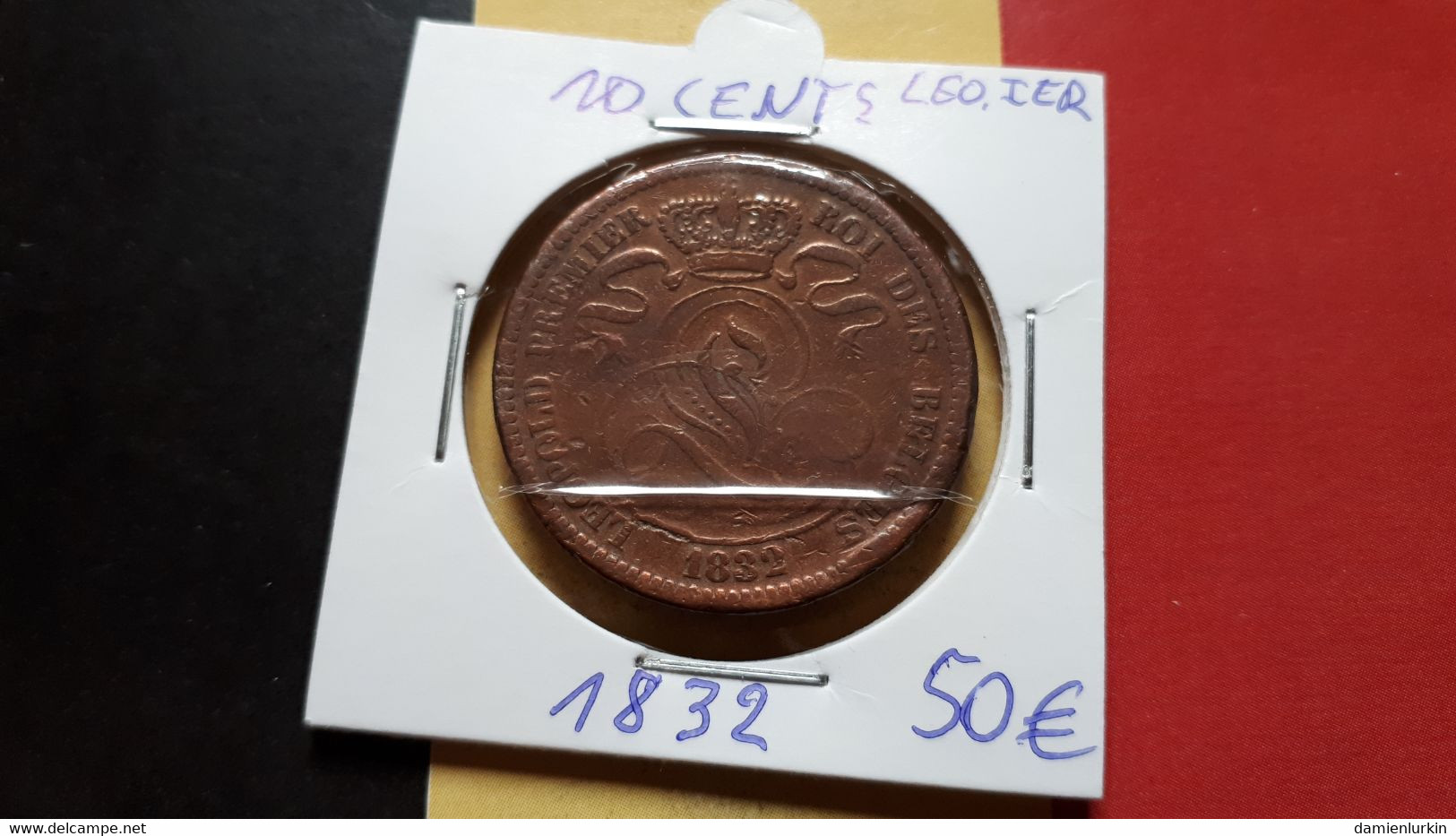 BELGIQUE LEOPOLD IER BELLE 10 CENTIMES 1832 AVEC POINT - 10 Centimes