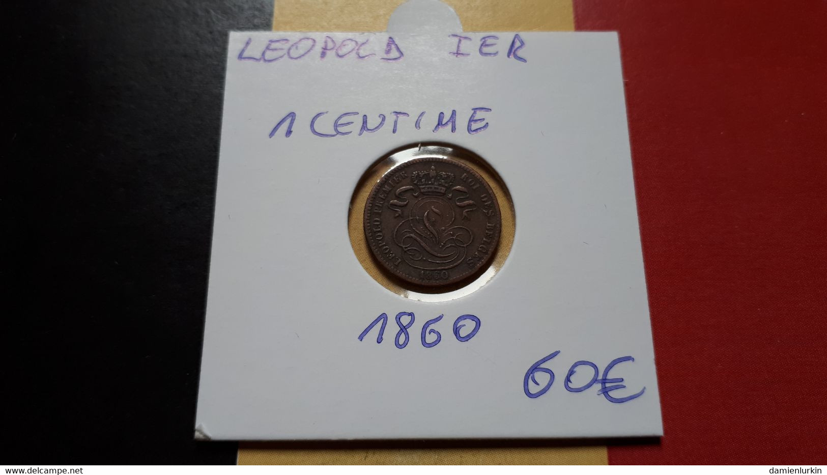 BELGIQUE LEOPOLD IER TRES BELLE 1 CENTIME 1860 - 1 Cent