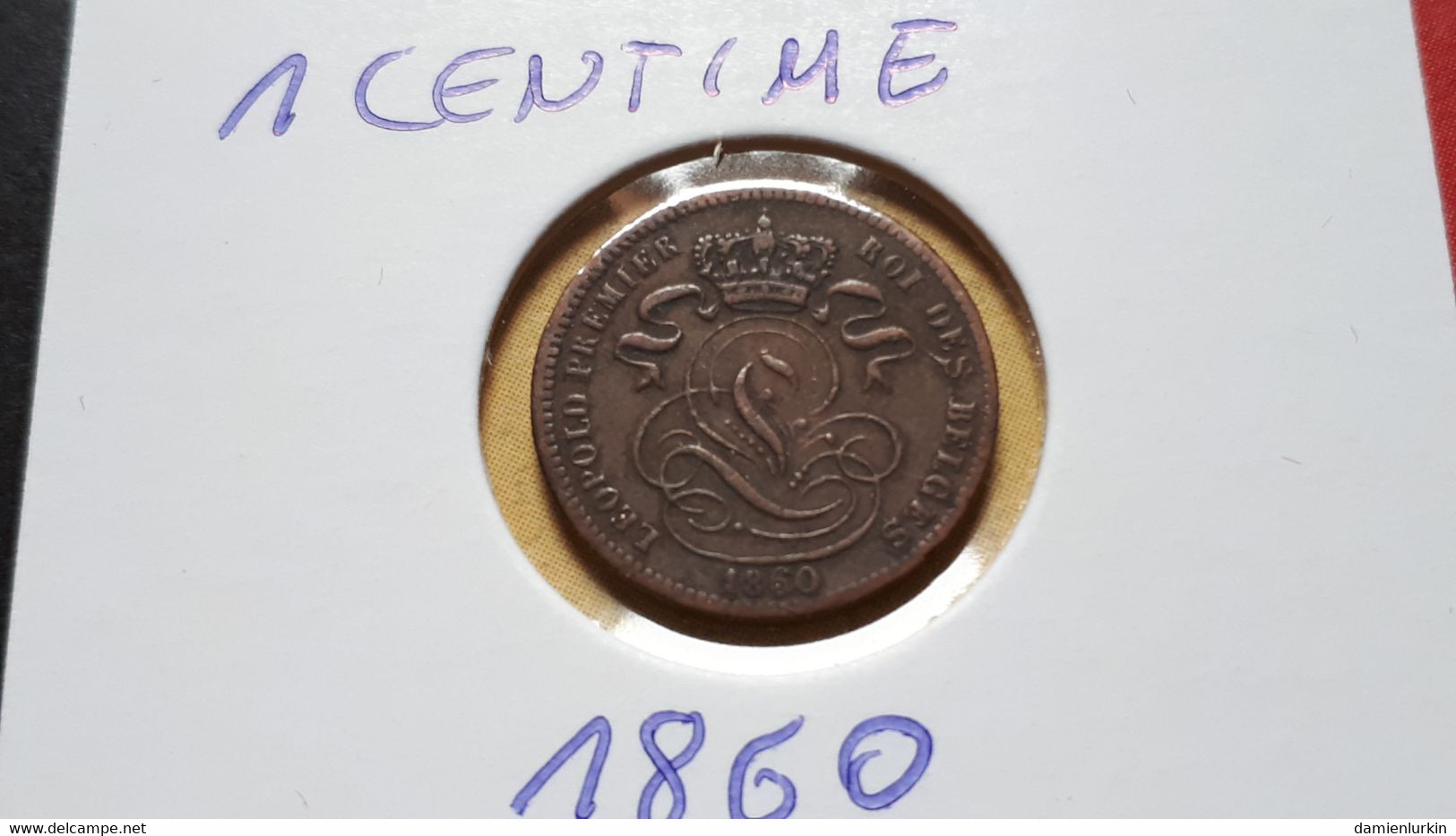 BELGIQUE LEOPOLD IER TRES BELLE 1 CENTIME 1860 - 1 Cent