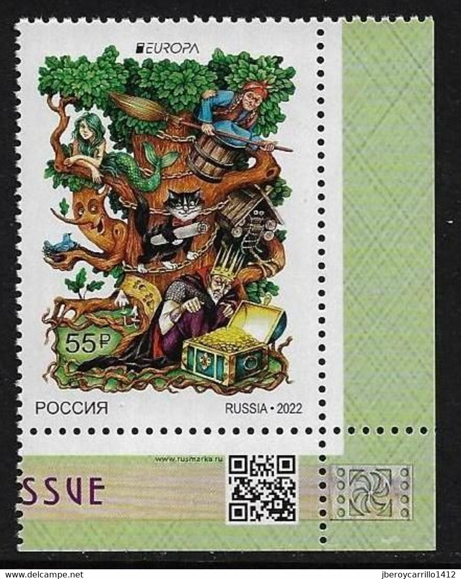 RUSIA 2022 /RUSSLAND /RUSSIA - EUROPA 2022 -"STORIES And MYTHS"- POEM By PUSHKIN.- SET Of 1 STAMP - CH - INF-DER- QR - 2022