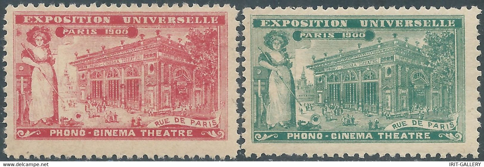 France,Paris 1900 UNIVERSAL EXHIBITION OF Rue De Paris,Phono - Cinéma - Théâtre, Trace Of Hinged - 1900 – Pariis (France)