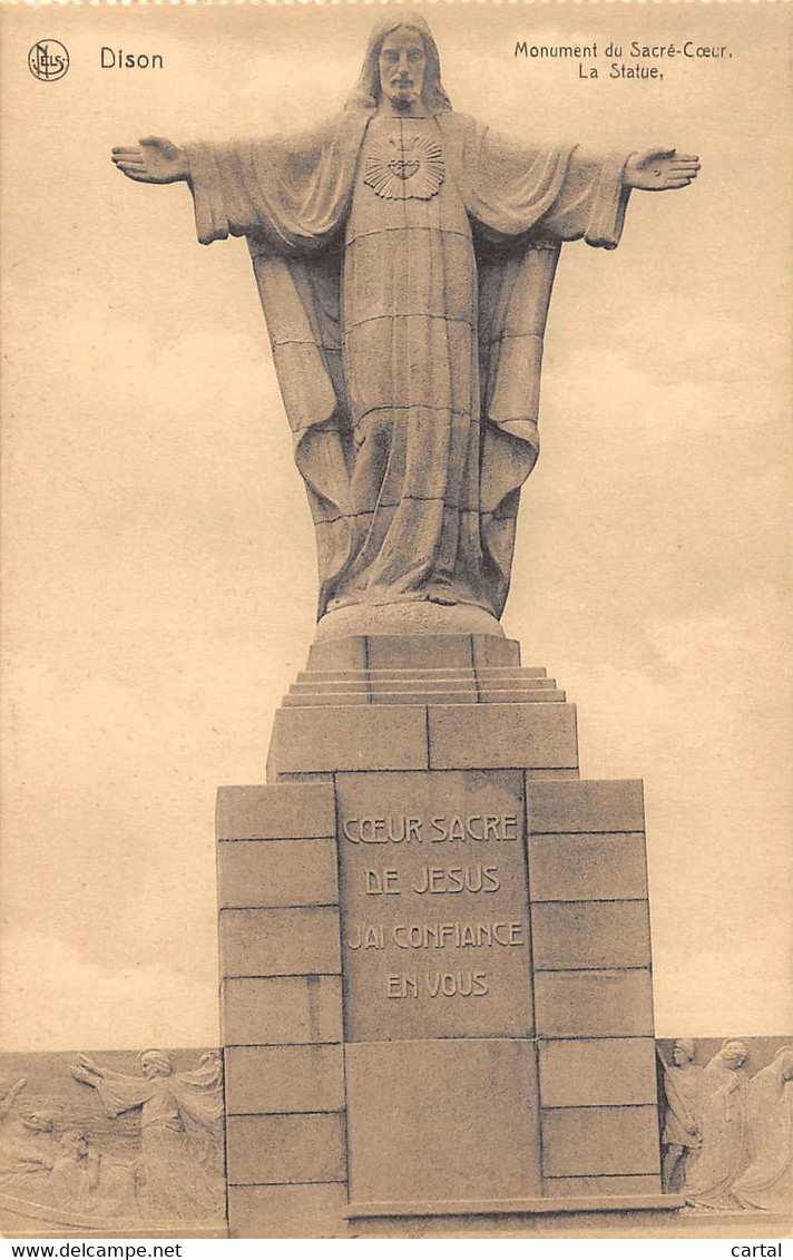 DISON - Monument Du Sacré-Coeur - La Statue. - Dison