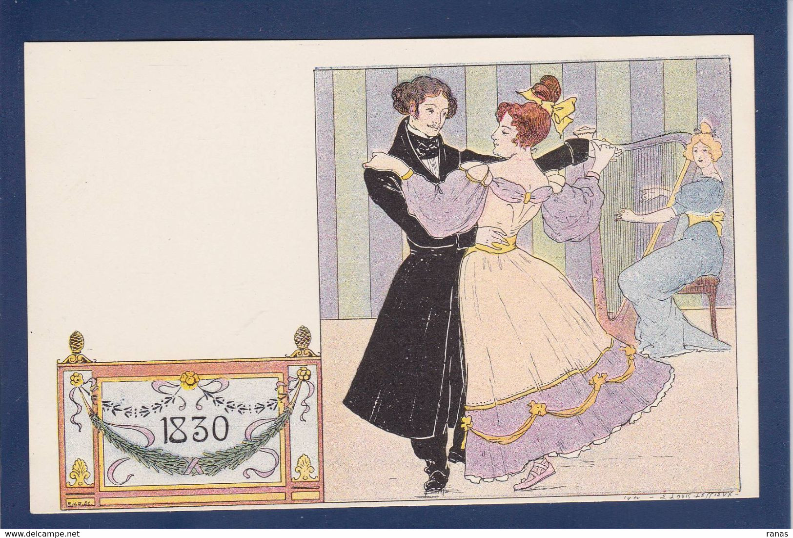 CPA Lessieux Art Nouveau Femme Women Non Circulé Série La Danse état LUXE - Lessieux