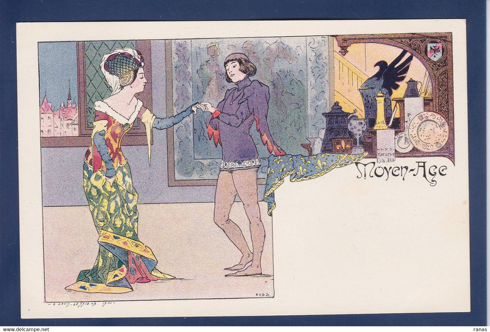 CPA Lessieux Art Nouveau Femme Women Non Circulé Série La Danse état LUXE - Lessieux