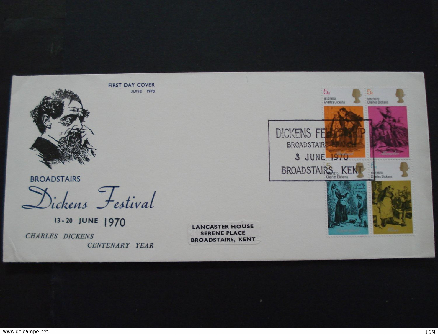 1970 Dickens Festival  FDC - 1952-71 Ediciones Pre-Decimales