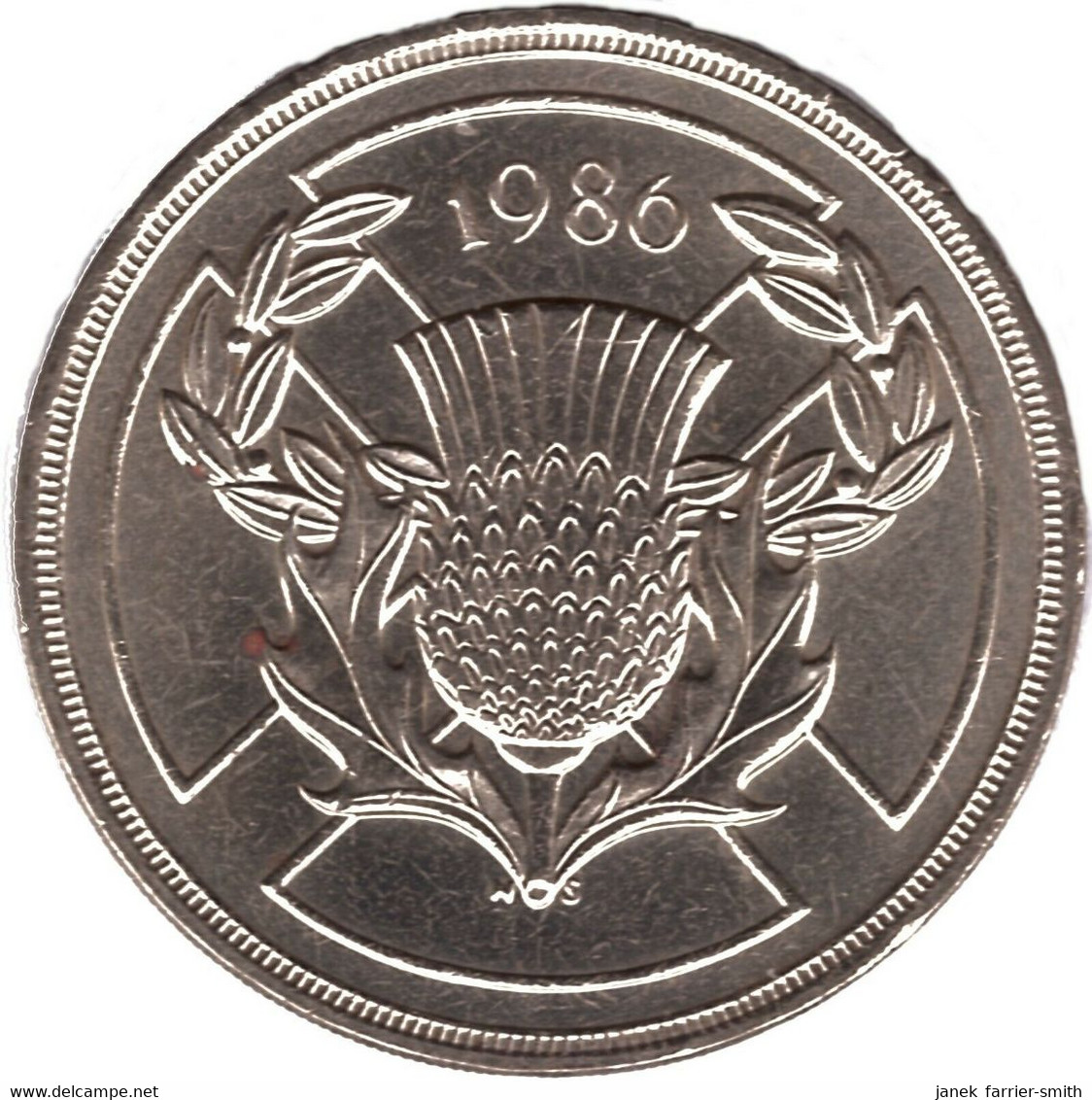 1986 United Kingdom (£2) 2 Pounds 13th Commonwealth Games, Edinburgh - KM#947 - 2 Pounds