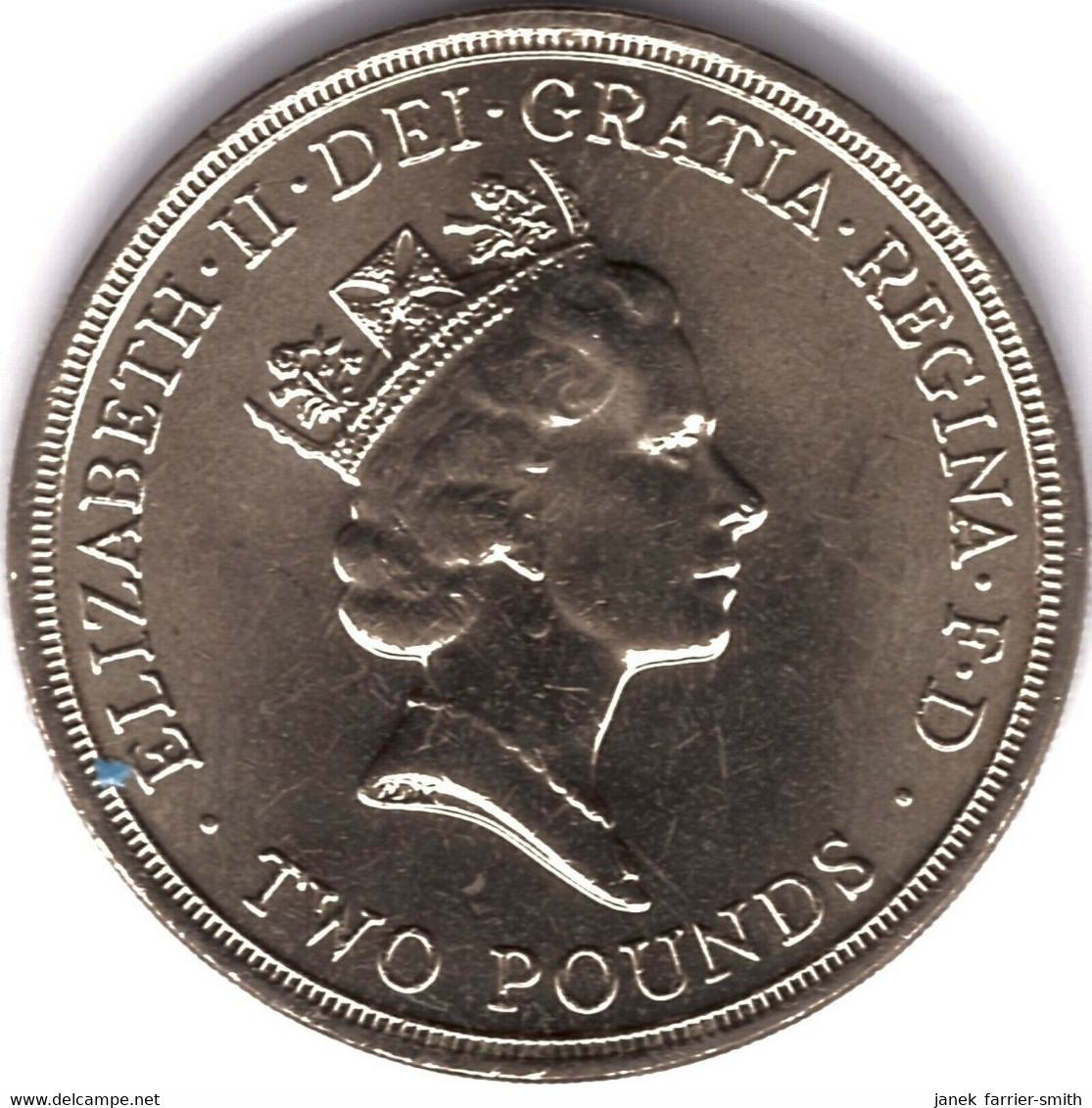 1986 United Kingdom (£2) 2 Pounds 13th Commonwealth Games, Edinburgh - KM#947 - 2 Pounds