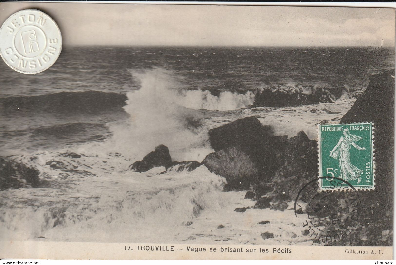 14 - Carte Postale Ancienne De  TROUVILLE   Vagues - Trouville