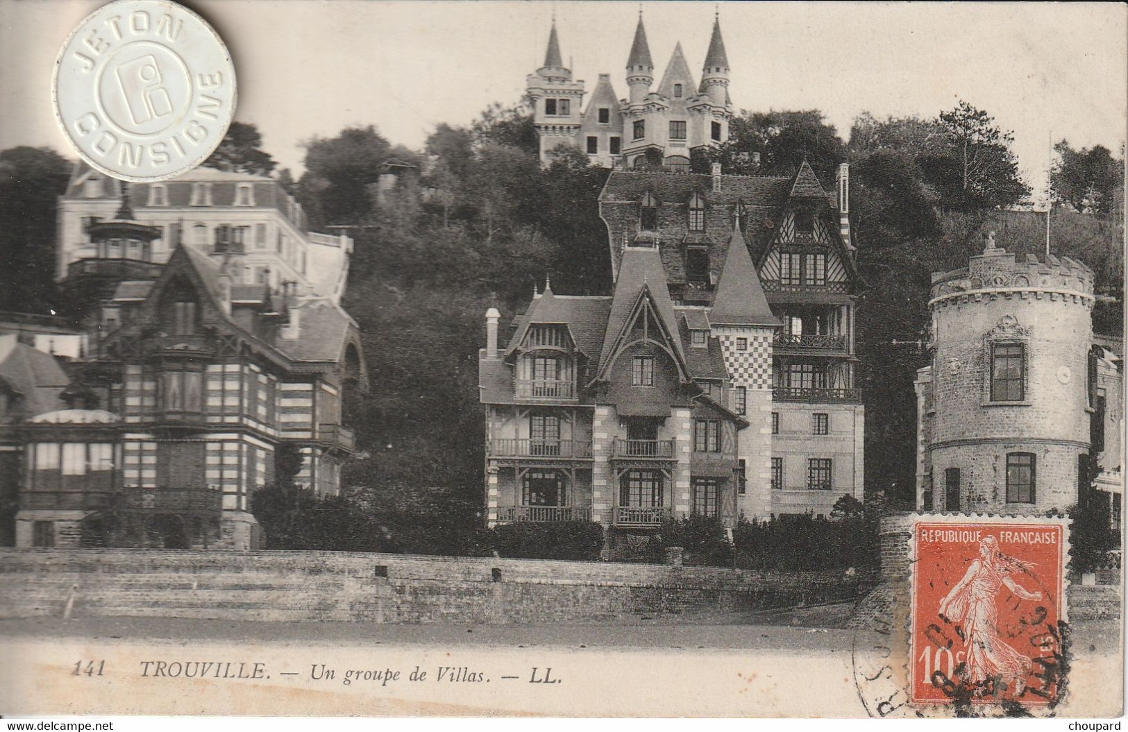 14 - Carte Postale Ancienne De  TROUVILLE   Un Groupe De Villas - Trouville