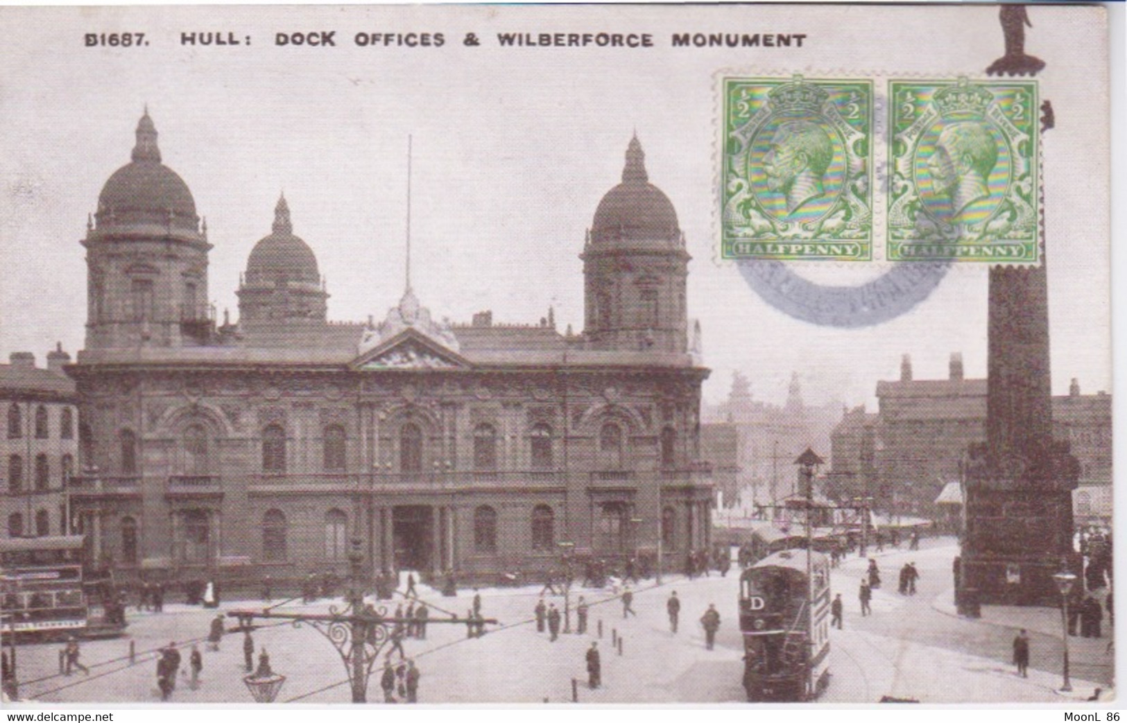 ANGLETERRE - YORKSHIRE - HULL  - DOCK OFFICE ET WILBERFORCE MONUMENT - Hull