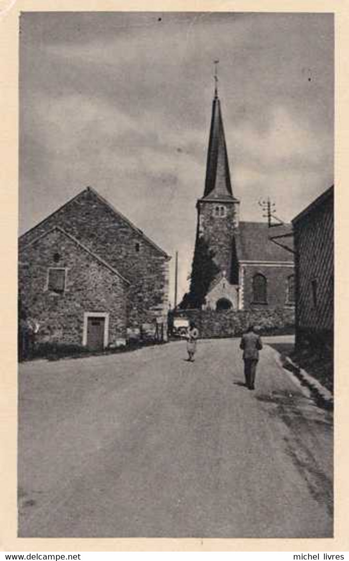 Jalhay - L'Eglise Et La Route De Chaineux - Pas Circulé - Animée - TBE - Jalhay