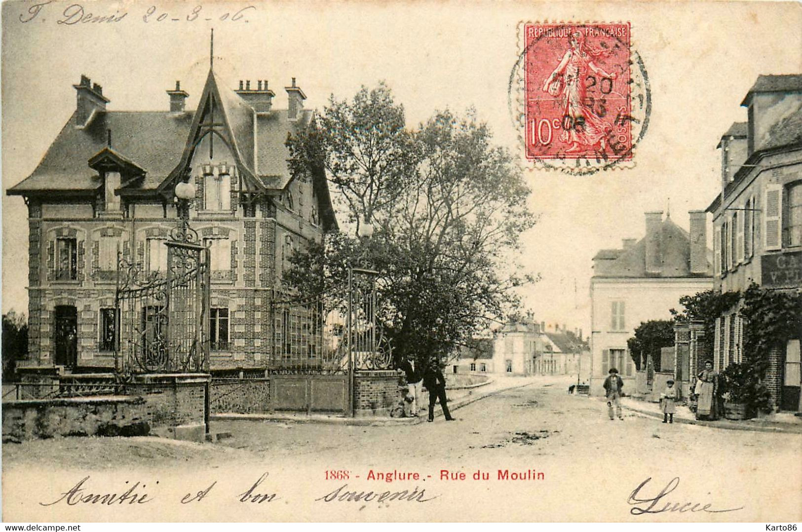 Anglure * La Rue Du Moulin * Villa * Café - Anglure