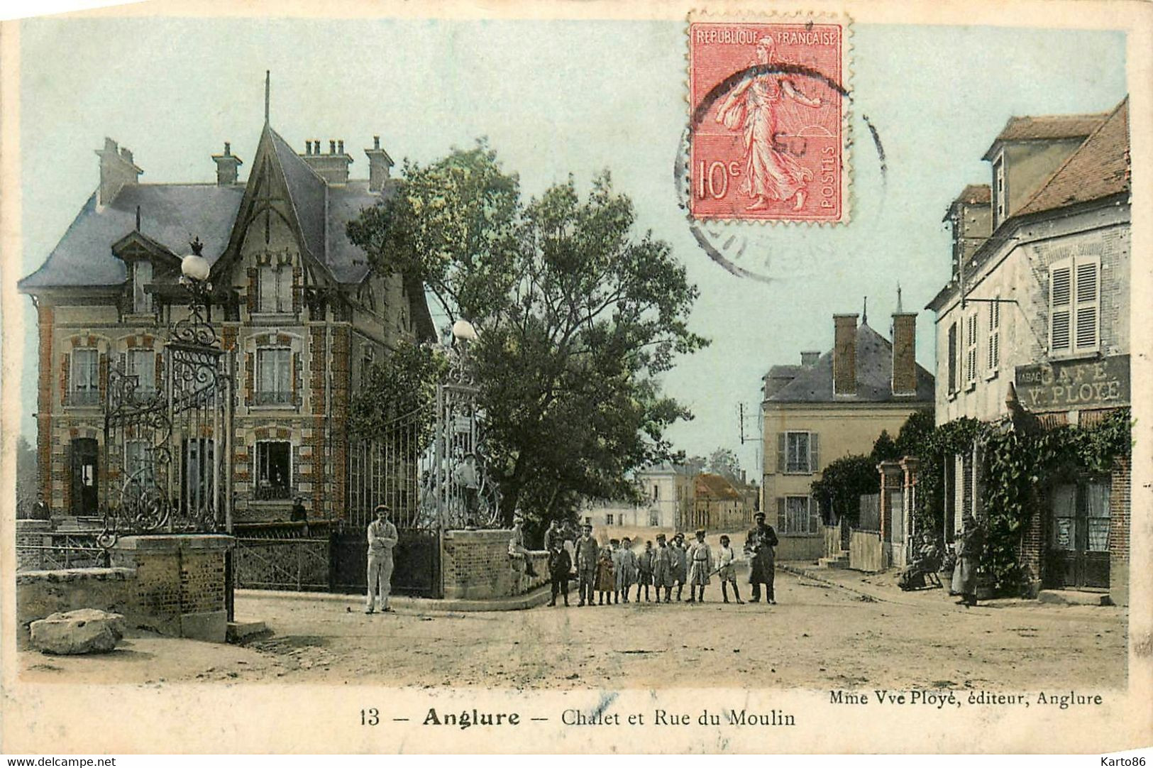 Anglure * La Rue Du Moulin * Chalet Villa * Café Débit De Tabac Tabacs PLOYE - Anglure