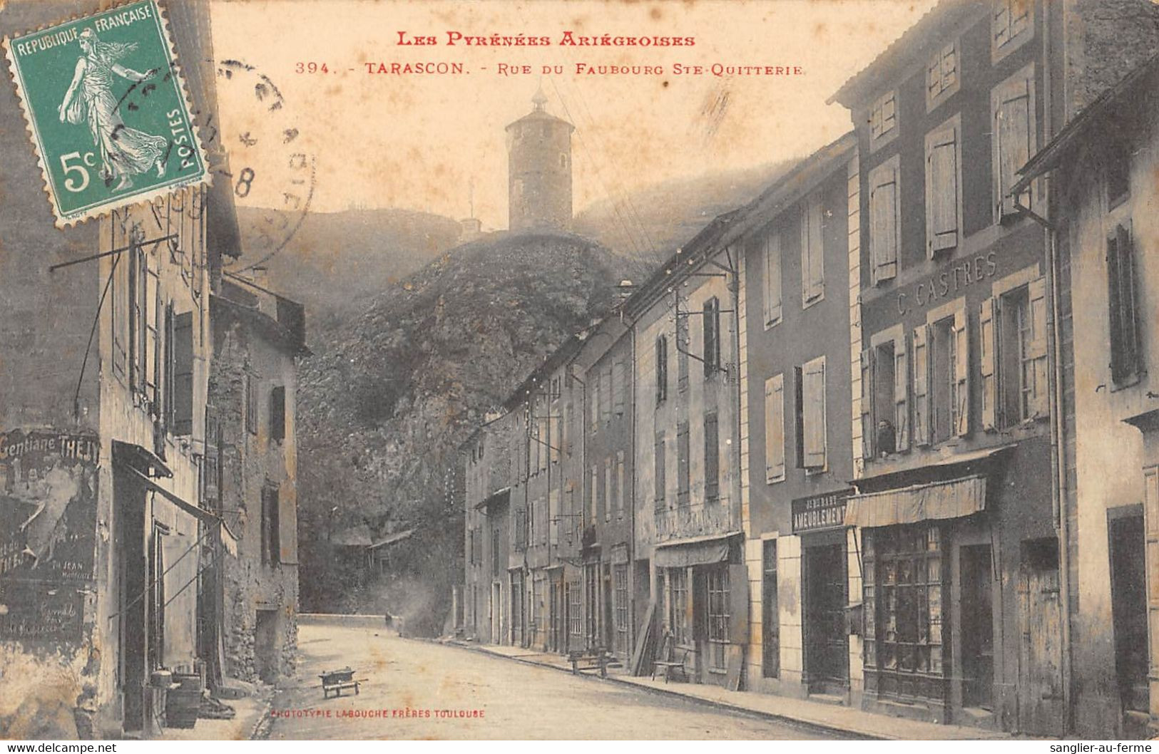 CPA 09 TARASCON UNE RUE DU FAUBOURG SAINTE QUITTERIE - Andere & Zonder Classificatie