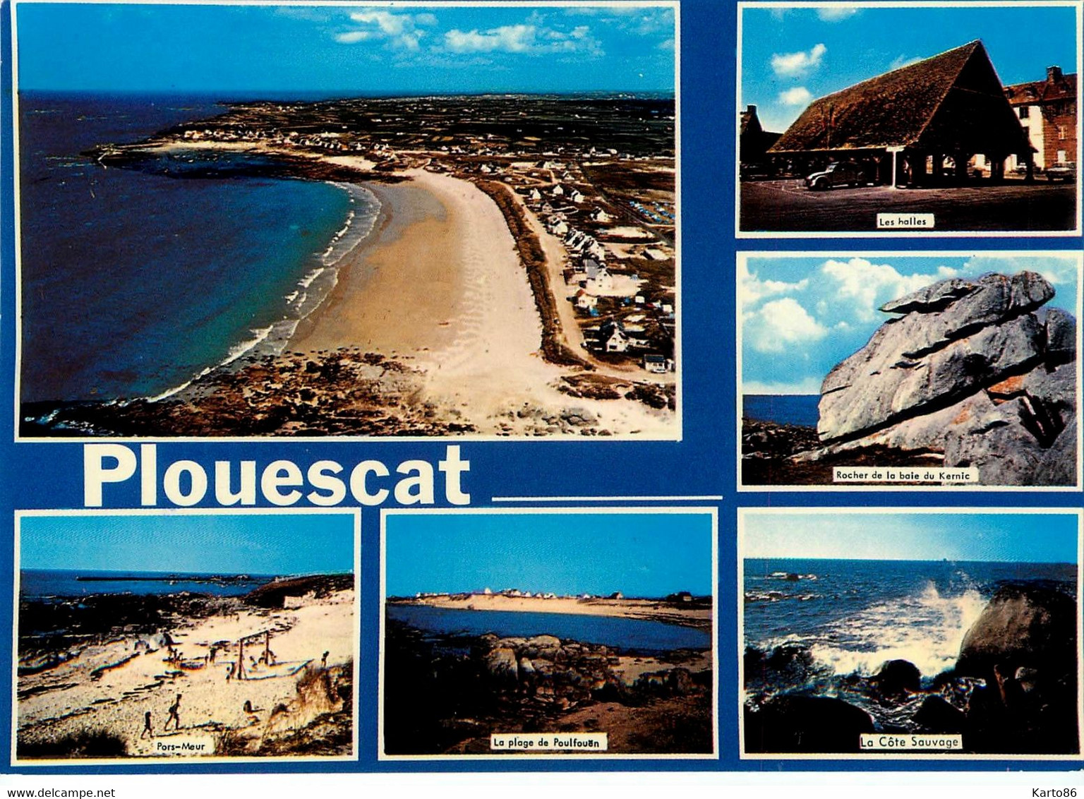 Plouescat * Souvenir Du Village * Cpa 6 Vues * Les Halles - Plouescat