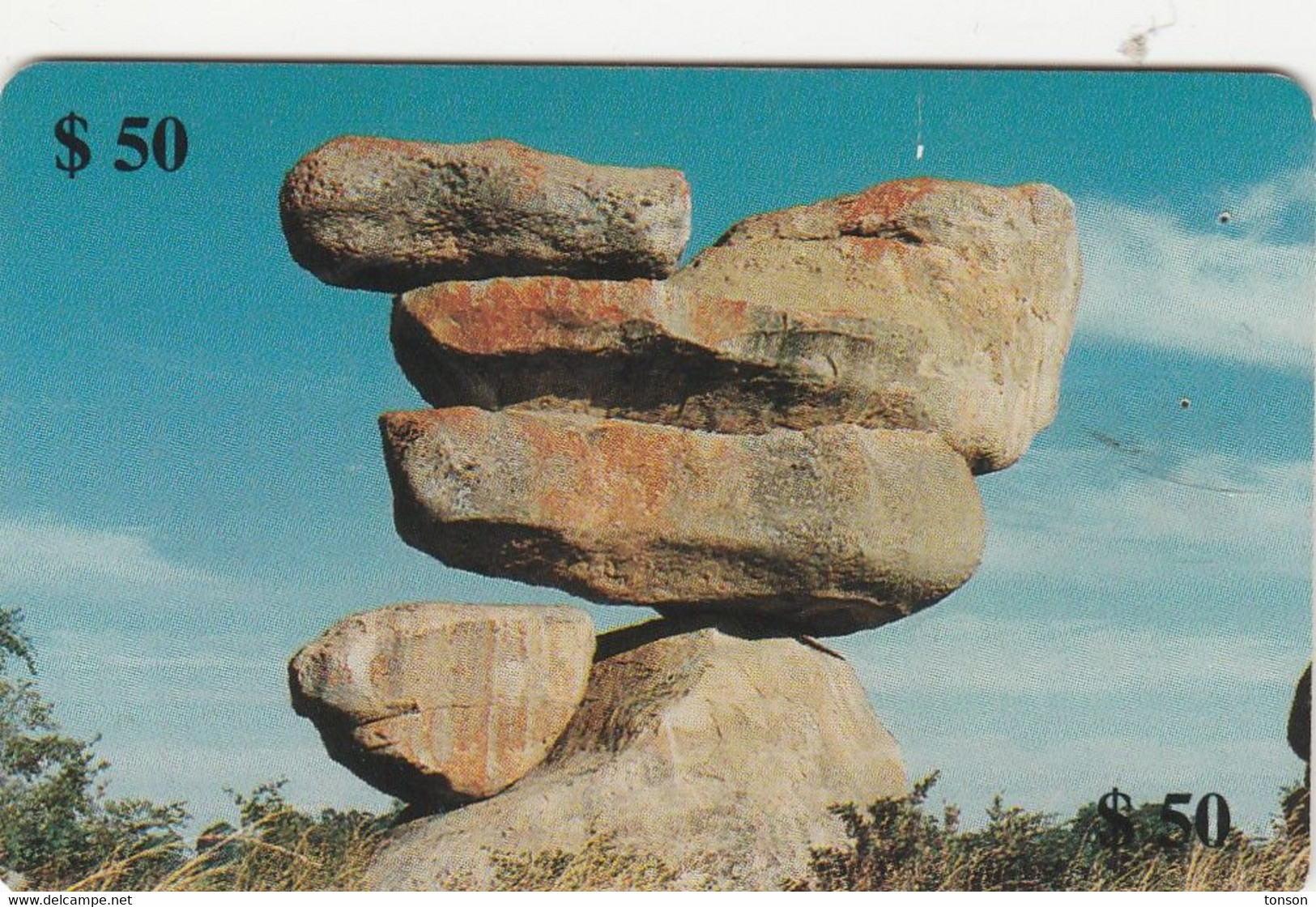 Zimbabwe, ZIM-15, $50, Suspended Rocks (05/2000), 2 Scans.   Please Read - Simbabwe