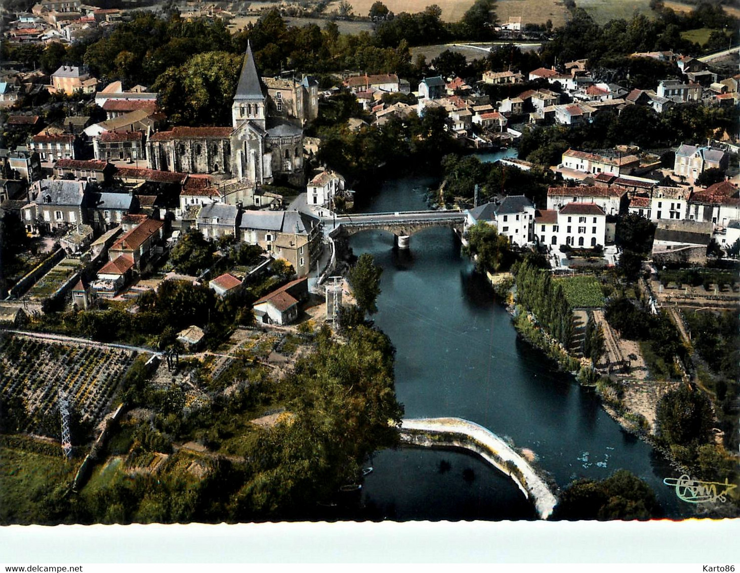 Mareuil Sur Lay * Vue Panoramique Aérienne Sur Le Village * Le Pont - Mareuil Sur Lay Dissais