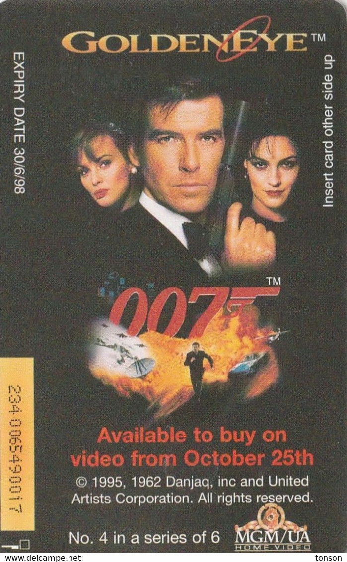 UK, BCC-032, Goldeneye 4, 007 James Bond, 2 Scans.   Chip . GEM2 (Black/Grey) - BT Algemeen