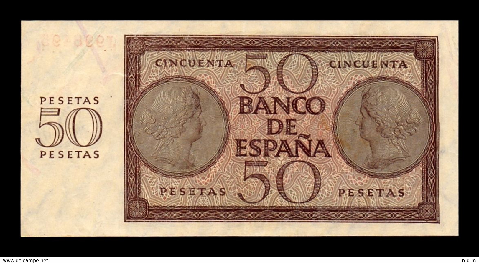 España Spain 50 Pesetas Burgos 1936 Pick 100 Serie J EBC/+ XF/+ - 50 Pesetas