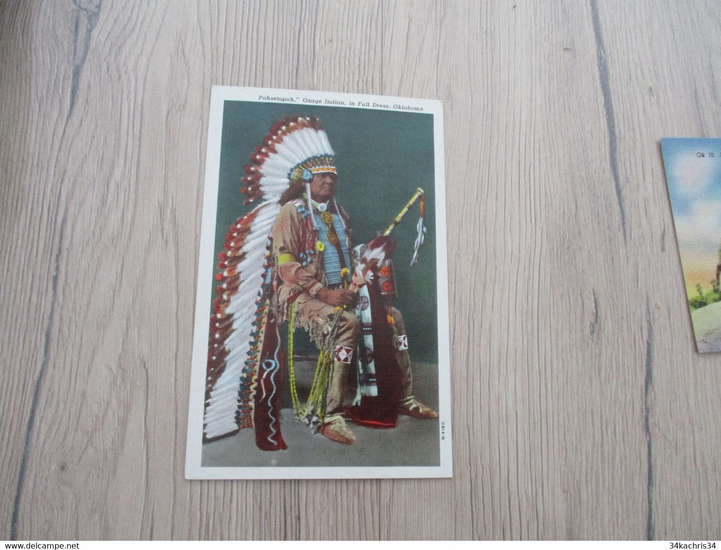 CPA Indiens Indians Pahsetopah Osage Indian In Full Dress Oklahoma - Indios De América Del Norte