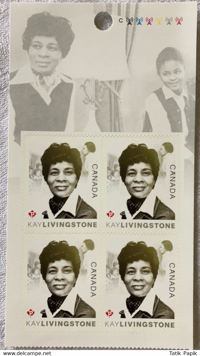2018 Canada Kay Livingstone Femme Timbre Permanent Stamps Woman - Pages De Carnets