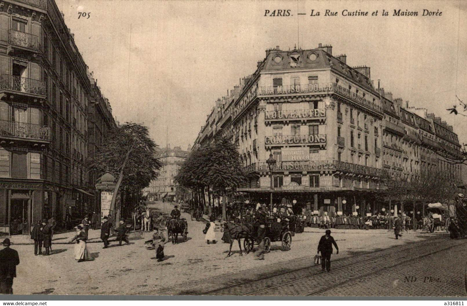 Paris La Rue Custine Et La Maison Dorée - Arrondissement: 18