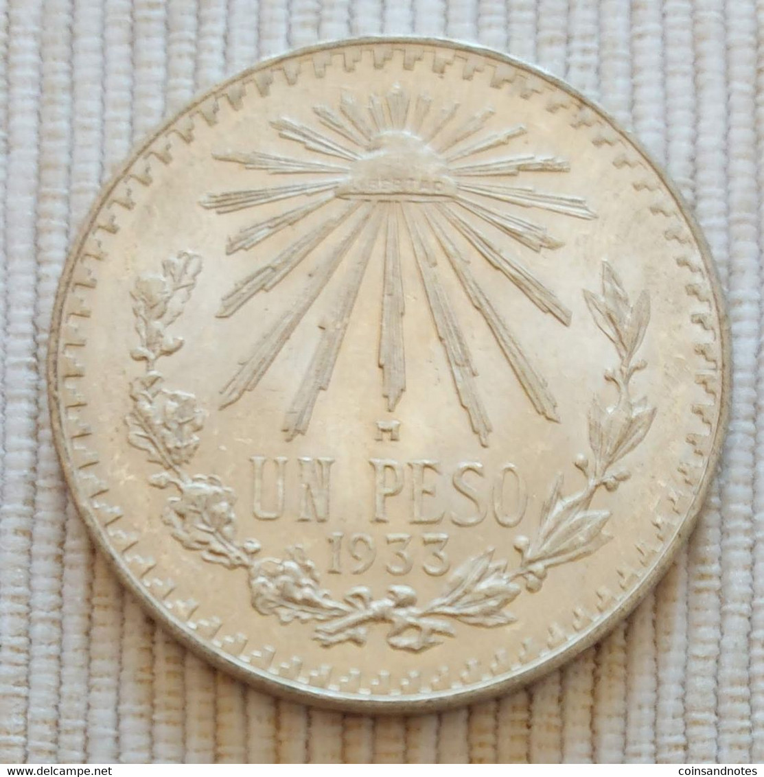 Mexico 1933 - Un Peso - .720 Silver - KM# 455 - Other - America