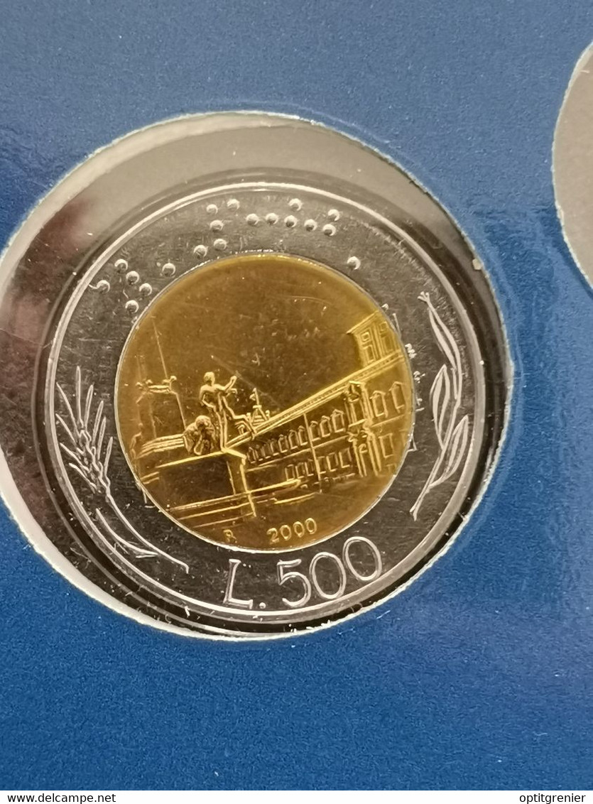 500 LIRE ITALIE BIMETALLIQUE 2000 / ITALIA / UNC DU COFFRET - 1 000 Liras