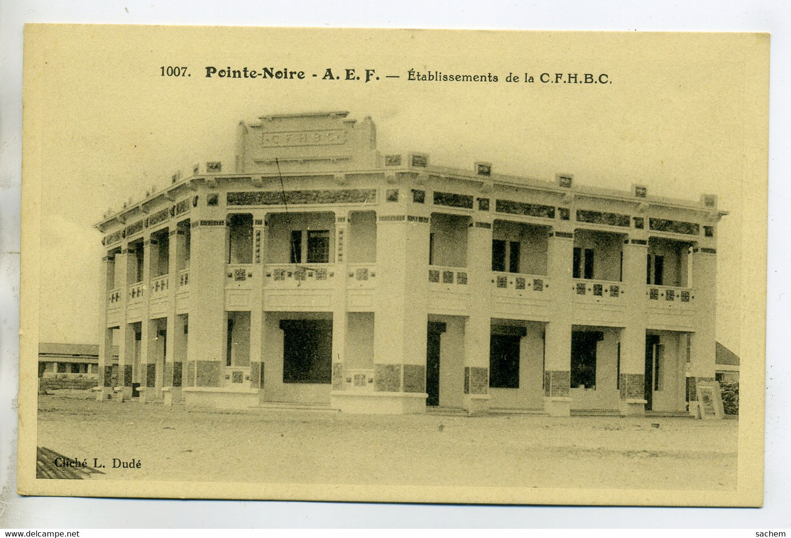 CONGO 067 POINTE NOIRE  Etablissement De La C.F.H.B C    -CONGO OCEAN Construction écrite Par Militaire - Pointe-Noire