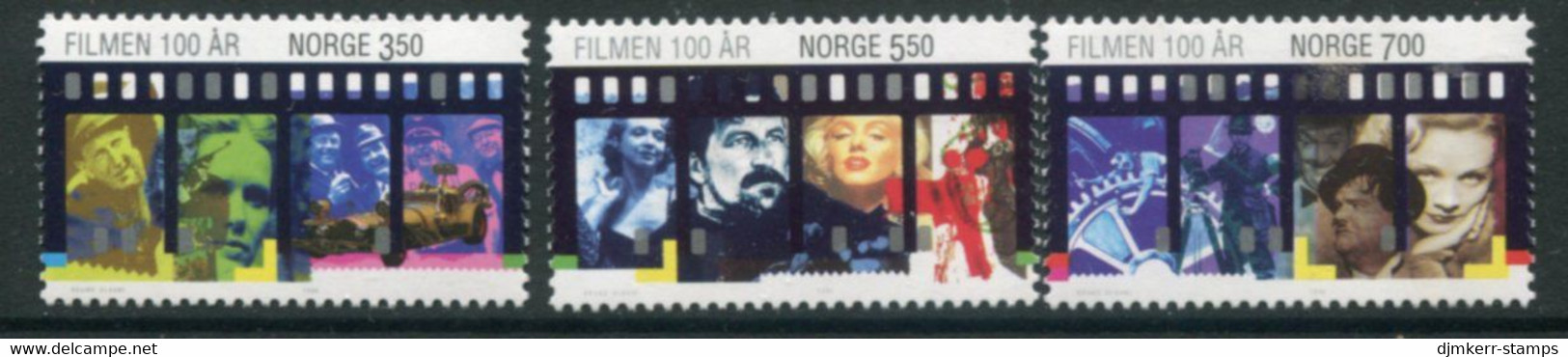 NORWAY 1996 Centenary Of Cinema MNH / **.   Michel 1215-17 - Unused Stamps