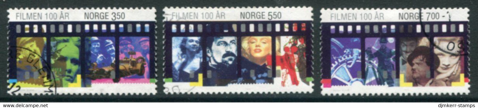 NORWAY 1996 Centenary Of Cinema Used.   Michel 1215-17 - Used Stamps