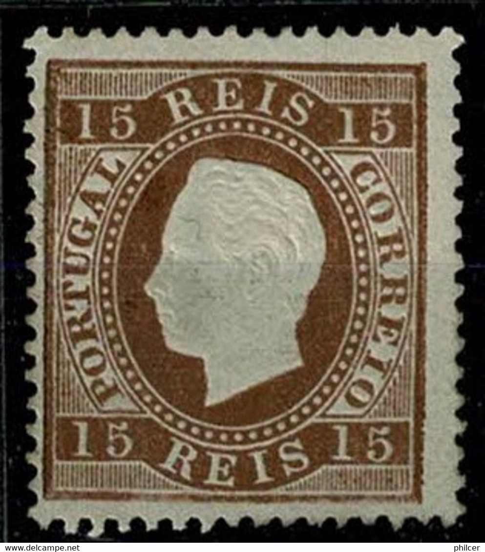 Portugal, 1870/6, # 38d Dent. 13 1/2, Papel Liso, Tipo II, MNG - Neufs