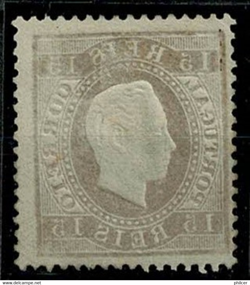 Portugal, 1870/6, # 38d Dent. 13 1/2, Papel Liso, Tipo II, MNG - Neufs