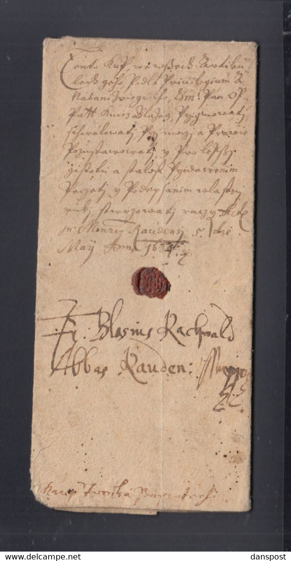 Faltbrief Fr. Blasius Raphael Abtei Rauden 1634 - ...-1860 Préphilatélie