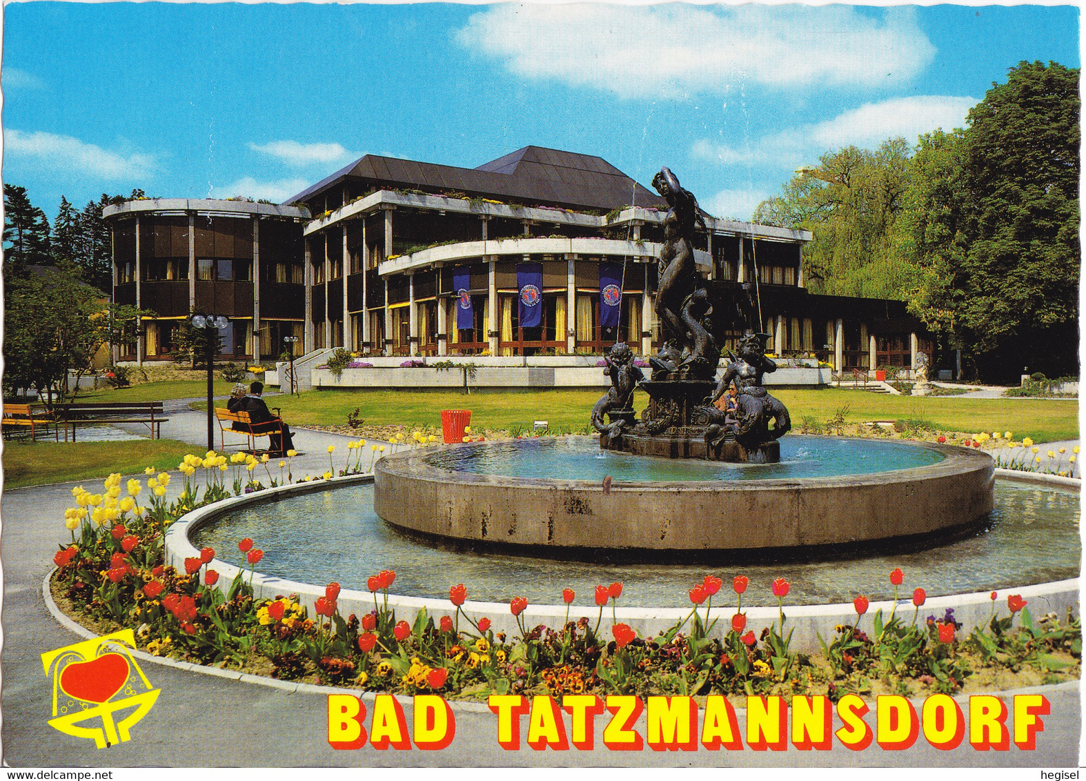 1983, Österreich, Bad Tatzmannsdorf, Neues Kurmittelhaus Mit Nymphenbrunnen, Burgenland - Oberwart