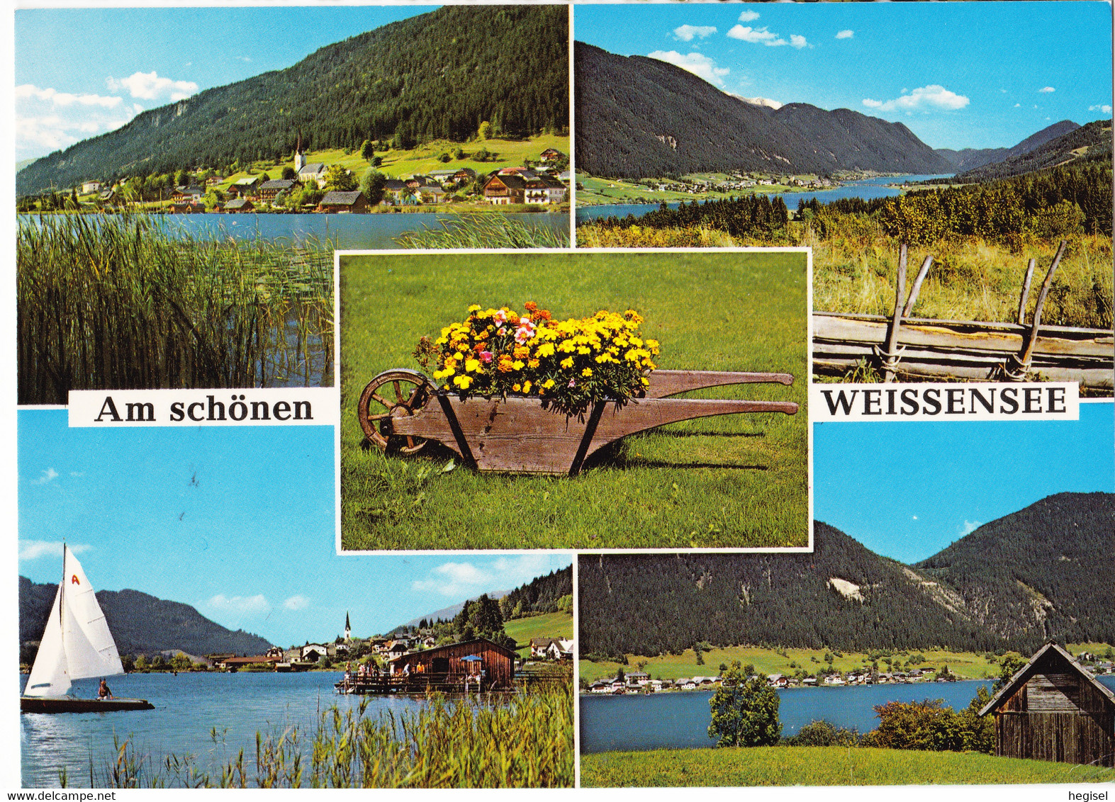 1987, Österreich, Weißensee, Höchstgelegener Badesee Europas, Kärnten - Weissensee