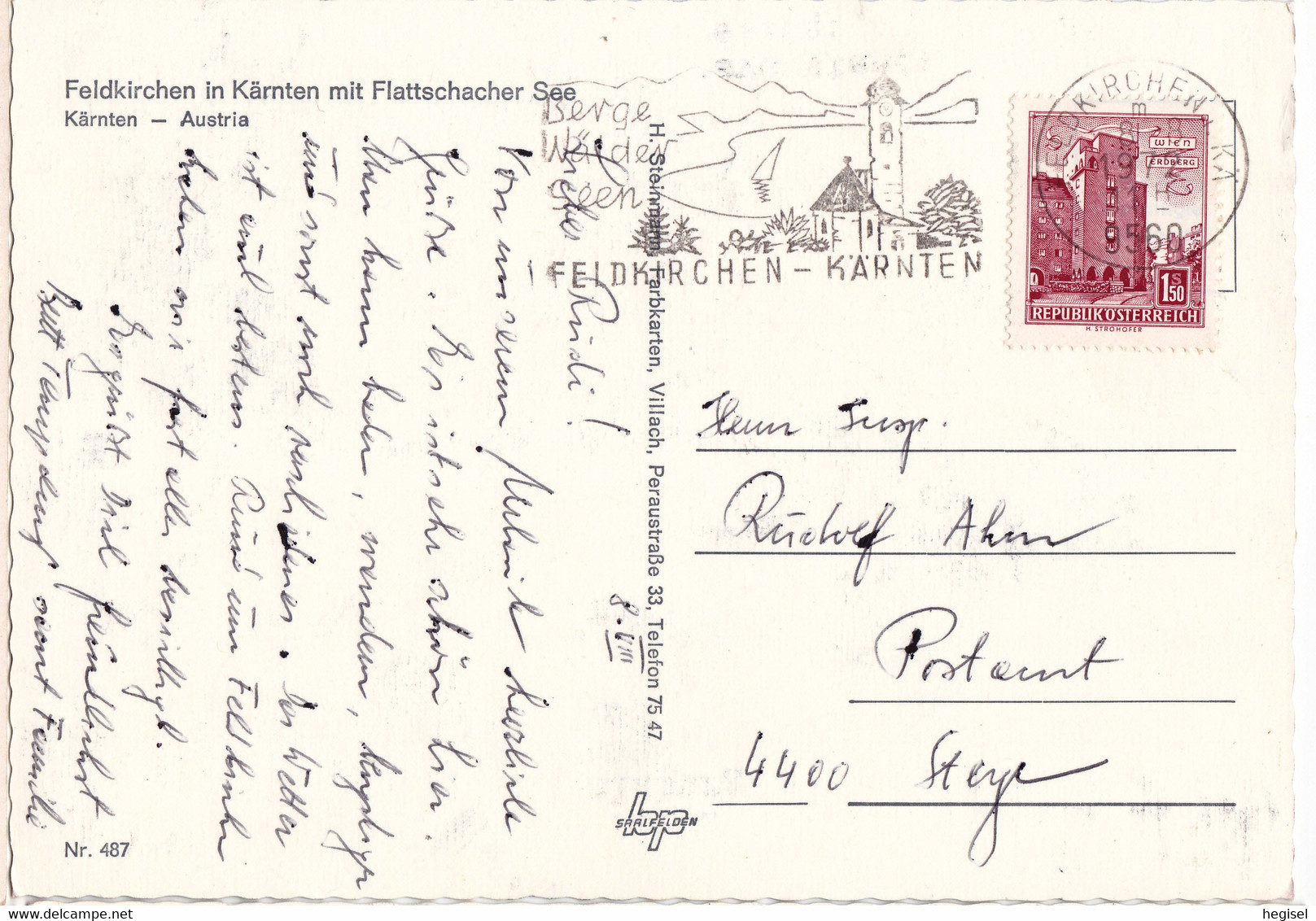 1972, Österreich, Feldkirchen, Flattschacher See, Kärnten - Feldkirchen In Kärnten