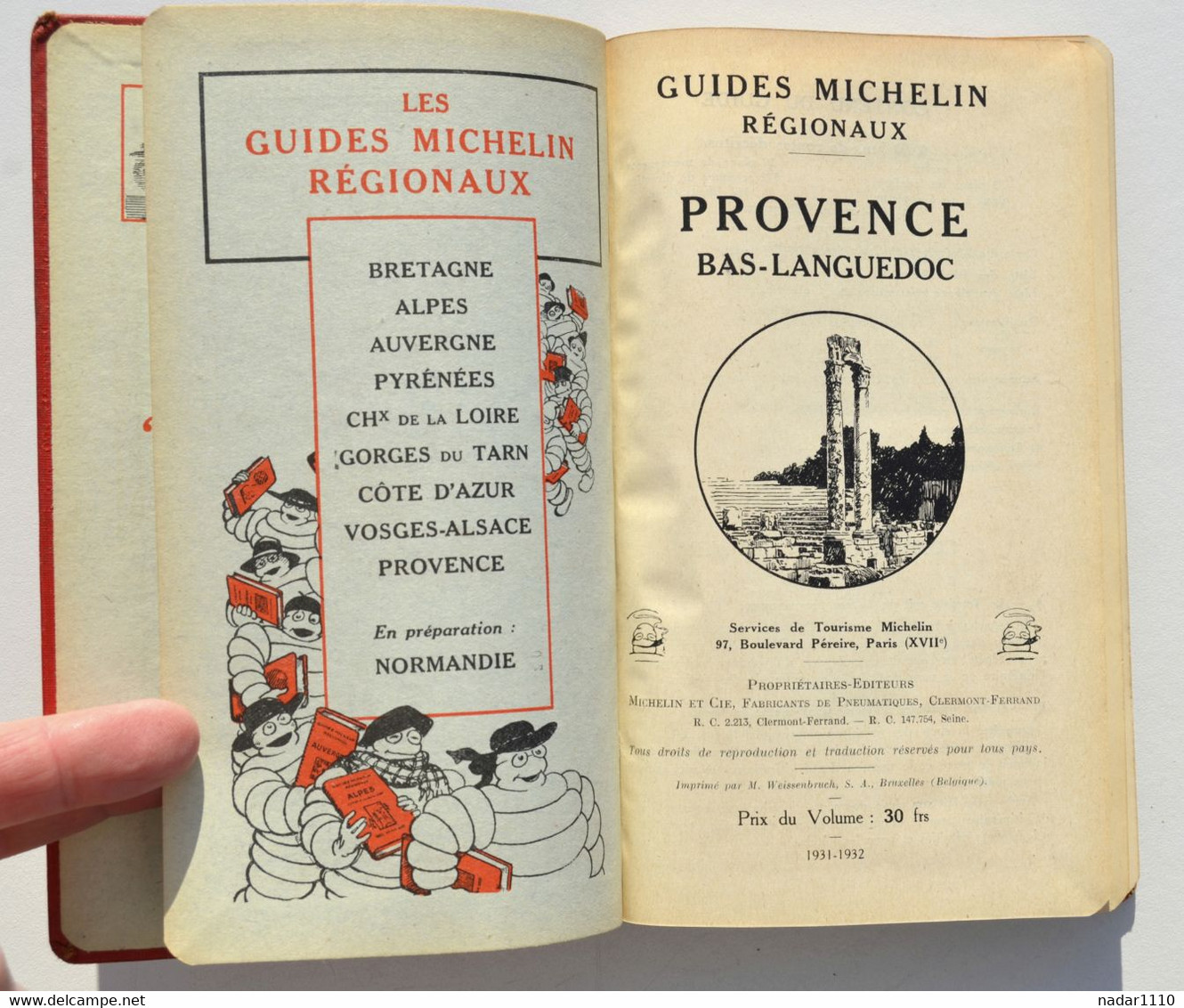 Guides Michelin Régionaux PROVENCE Bas-Languedoc 1931-1932 - Michelin-Führer