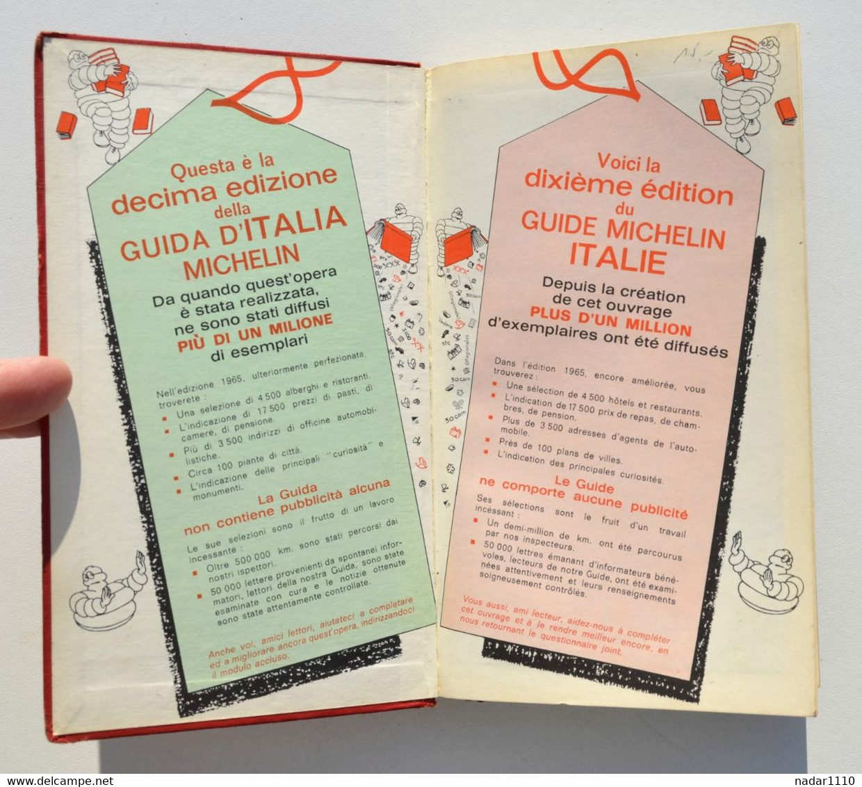 Guide Rouge Michelin Italie 1965 - Michelin-Führer