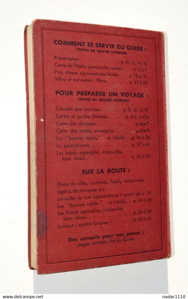 Guide Rouge Michelin Italie 1965 - Michelin (guide)