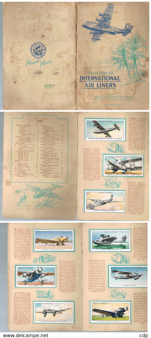 Album Chromos John Player's  International Air Liners - Player's