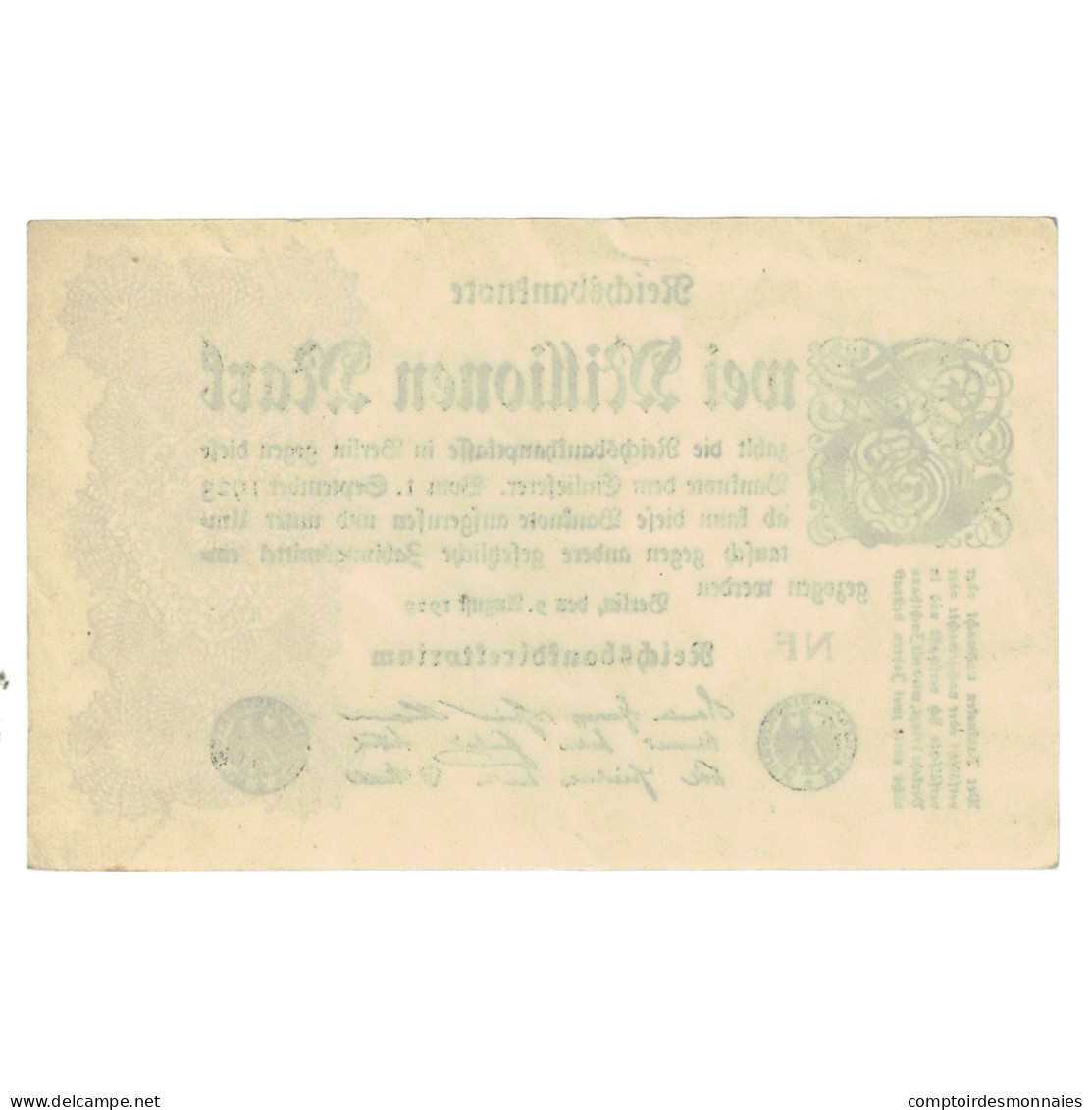 Billet, Allemagne, 2 Millionen Mark, 1923, 1923-08-09, KM:104c, SUP - 2 Miljoen Mark